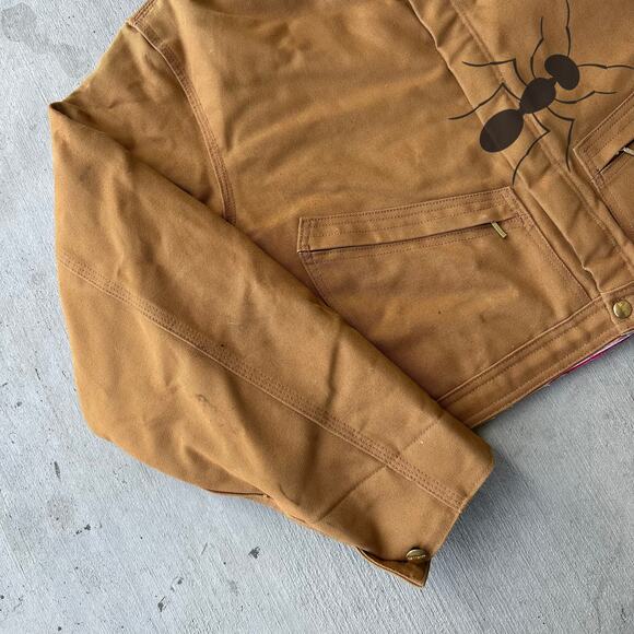 Vintage Y2K Carhartt brown cropped Detroit style work wear jacket - Picture 2 of 7